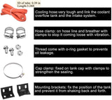 OXYSTAR Universal 7.5''*3'' Aluminum Engine Radiator Coolant Storage Overflow Tank
