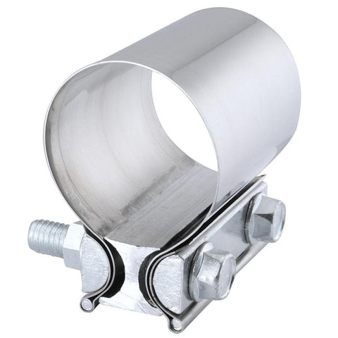 SPELAB 2.0/2.25/2.5/3.0 OD Pipe 1 Pack Butt Joint Band Clamp Exhaust Sleeve Stainless Steel Fits
