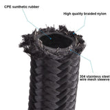 1.0 Meter AN6 Nylon Braided Fuel Hose Line