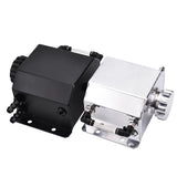 SPELAB 1000ml Coolant Overflow Tank Bottle Recovery Reservoir Aluminum JDM Container Universal 1L Water Radiator - Silver/ Black