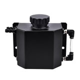 SPELAB 1000ml Coolant Overflow Tank Bottle Recovery Reservoir Aluminum JDM Container Universal 1L Water Radiator - Silver/ Black-SPELAB