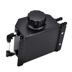 SPELAB 1000ml Coolant Overflow Tank Bottle Recovery Reservoir Aluminum JDM Container Universal 1L Water Radiator - Silver/ Black