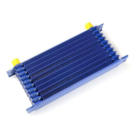 10Row AN10 Universal Engine Transmission Oil Cooler Blue