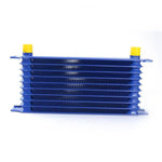 10Row AN10 Universal Engine Transmission Oil Cooler Blue