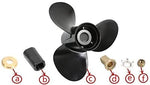 13 1/4 x17, 48-77344A45 (Hub Kits Included) Upgrade Aluminum Outboard Propeller fit for Mercury Engines 60 75 90 100 115 125HP Boat Motos, 15 Spline Tooth, RH