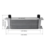 13 Row AN10 Oil Cooler Kit Silver