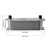 13 Row AN10 Oil Cooler Kit Silver