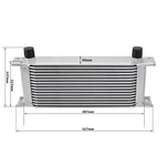 16 Row AN10 Oil Cooler Kit Silver