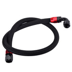 19 ROW Black 10AN Transmission Oil Cooler Oil Adapter Filter Cooler Plate 1M/1.2M/1.4M Stainless Steel Braided Hose Line