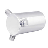 19mm 3/4'' Barb 0.5L Polished Aluminum Oil Catch Can Breather Tank Reservoir Silver