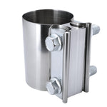 SPELAB 2.0/2.25/2.5/3.0 OD Pipe 2 Packs Butt Joint Band Clamp Exhaust Sleeve Stainless Steel Fits