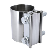 SPELAB 2.0/2.25/2.5/3.0 OD Pipe 2 Packs Butt Joint Band Clamp Exhaust Sleeve Stainless Steel Fits