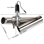 2.5 Inch Dual Manual Switch Electric Exhaust Cutout Valve