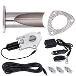 SPELAB 2.0/2.25/2.5/3.0 Inch Electric Stainless Exhaust Cutout with Remote control With Be cut Pipe Exhaust Cut out