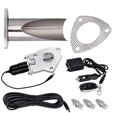 SPELAB 2.0/2.25/2.5/3.0 Inch Electric Stainless Exhaust Cutout with Remote control With Be cut Pipe Exhaust Cut out