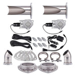 SPELAB 2.0/2.25/2.5/3.0 Inch Remote Dual Diy Fabricator Cut Out Valve Electric Exhaust Cutout Kit