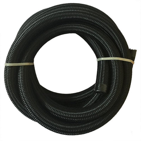 3 Meter AN8 Nylon Braided Oil Hose Black