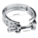 3.0 Inch Stainless Steel V-Band Clamp and Mild Steel Male/Female Interlocking Flanges