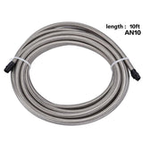 10Ft/3 Meter AN10 Stainless Steel Braided PTFE Oil Hose Line Kit