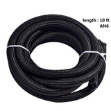 10Ft/3 Meter AN6 Stainless Steel Braided Fuel Hose Line Kit