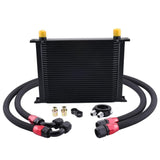 30 Row 10AN Aluminum Engine Transmission Oil Cooler Kit