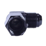 3AN Female to 3AN Male Flare 90 Degree Swivel Hose Fitting Adapter Aluminium Anodized Black
