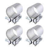 SPELAB 2.0/2.25/2.5/3.0 OD pipe 4 Packs Butt Joint Band Clamp Exhaust Sleeve Stainless Steel Fits