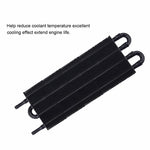 4 Row Universal Aluminum Remote Transmission Oil Cooler Radiator Kit Black