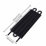 4 Row Universal Aluminum Remote Transmission Oil Cooler Radiator Kit Black