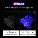 4PCS Car Interior LED Lights USB Multicolor Under Dash Starlight Lighting kits RGB 12 LED with Music Sound Active Function Wireless Remote Control