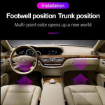 4PCS Car Interior LED Lights USB Multicolor Under Dash Starlight Lighting kits RGB 12 LED with Music Sound Active Function Wireless Remote Control