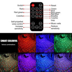 4PCS Car Interior LED Lights USB Multicolor Under Dash Starlight Lighting kits RGB 12 LED with Music Sound Active Function Wireless Remote Control