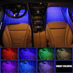 4PCS Car Interior LED Lights USB Multicolor Under Dash Starlight Lighting kits RGB 12 LED with Music Sound Active Function Wireless Remote Control
