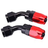 SPELAB 16Ft/5 Meter AN6/AN8 Braided Oil Fuel line Black w/ fittings hose kit Black Red