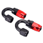 SPELAB 16Ft/5 Meter AN6/AN8 Braided Oil Fuel line Black w/ fittings hose kit Black Red