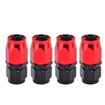 SPELAB 16Ft/5 Meter AN6/AN8 Braided Oil Fuel line Black w/ fittings hose kit Black Red