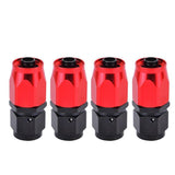 SPELAB 16Ft/5 Meter AN6/AN8 Braided Oil Fuel line Black w/ fittings hose kit Black Red