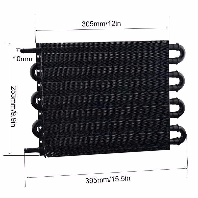 8 Row Universal Aluminum Transmission Oil Cooler Radiator Black – Modus ...