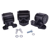 92-25 Honda Civic 94-01 Acura Integra B/D-Series Billet 3 Bolt Post Engine Mount Kit Black