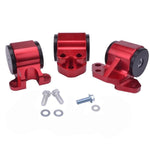 92-25 Honda Civic 94-01 Acura Integra B/D-Series Billet 3 Bolt Post Engine Mount Kit Red