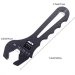 SPELAB AN Hose Fitting Wrench Adjustable Spanner Lightweight Aluminum 3AN-16AN Adapters End