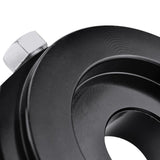 AN10 Aluminum Oil Filter/Cooler Sandwich Adapter Black