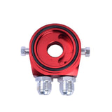AN10 Aluminum Oil Filter/Cooler Sandwich Adapter Red