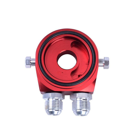 AN10 Aluminum Oil Filter/Cooler Sandwich Adapter Red