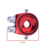 AN10 Aluminum Oil Filter/Cooler Sandwich Adapter Red
