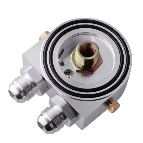 AN10 Aluminum Oil Filter/Cooler Sandwich Block Adapter Gauge Sensor Plate