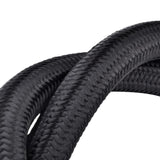 AN10 Braided Oil Fuel Hose Line Kits 1.2Meter Black Hose Line With Installed Straight Elbow Swivel Hose End Fitting
