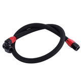 AN10 Braided Oil Fuel Hose Line Kits 1.2Meter Black Hose Line With Installed Straight Elbow Swivel Hose End Fitting