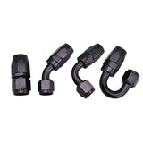 SPELAB 16Ft/5 Meter AN8/AN10 Nylon Braided Black Hose Oil Fuel Hose Line +Oil Fuel Fittings Black Hose End Oil Adaptor Kit Aluminum Alloy