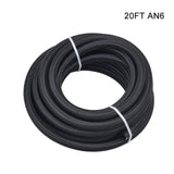 SPELAB 20Ft/6 Meter AN6/AN8/AN10 Nylon Braided CPE Fuel Line Kit Black